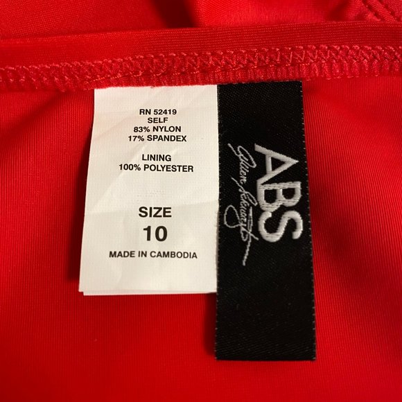 ABS Allen Schwartz Red Bikini Bottom - Picture 7 of 8